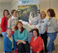 The creative teacher group: Leader for the project Eva Merete Hornnes (front-middle)  is proud of the e-lev, and hopes that they will be allowed to continue their work. We see her here with some of the other teachers who have worked on the development of the project: At the back, from left to right: Heidi Oftedahl, Birgit Johannessen, Anne Sofie Wgnes og Benthe Skrvje. Foran: Tone Rudi Olsen, Eva Merete Hornnes og May Hanne Mikalsen