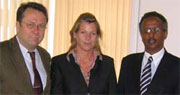 Leopold Reif, Rebecca Stromeyer, H.E. Hiruy 
Amanuel