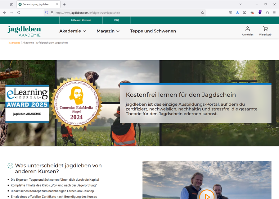 Vorbereitung auf die theoretische Jagdprüfung